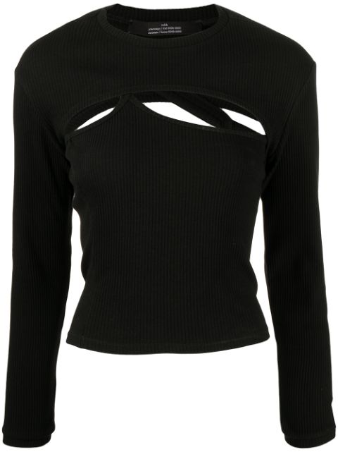 Rokh cut out-detail knitted top