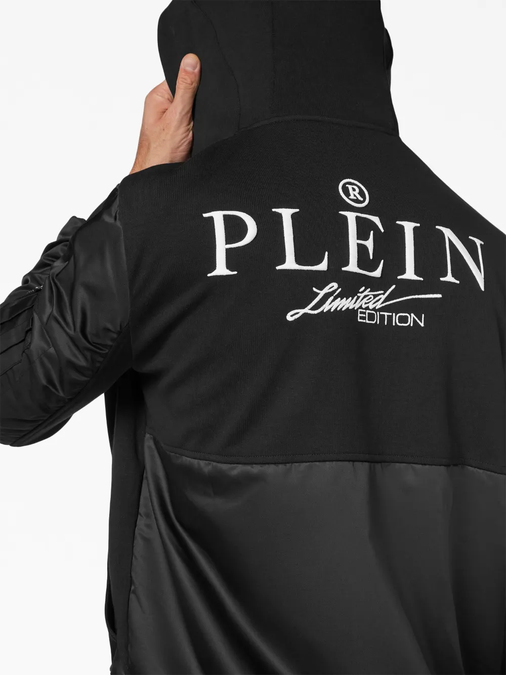 Shop Philipp Plein Logo-print Panelled Tracksuit In Black