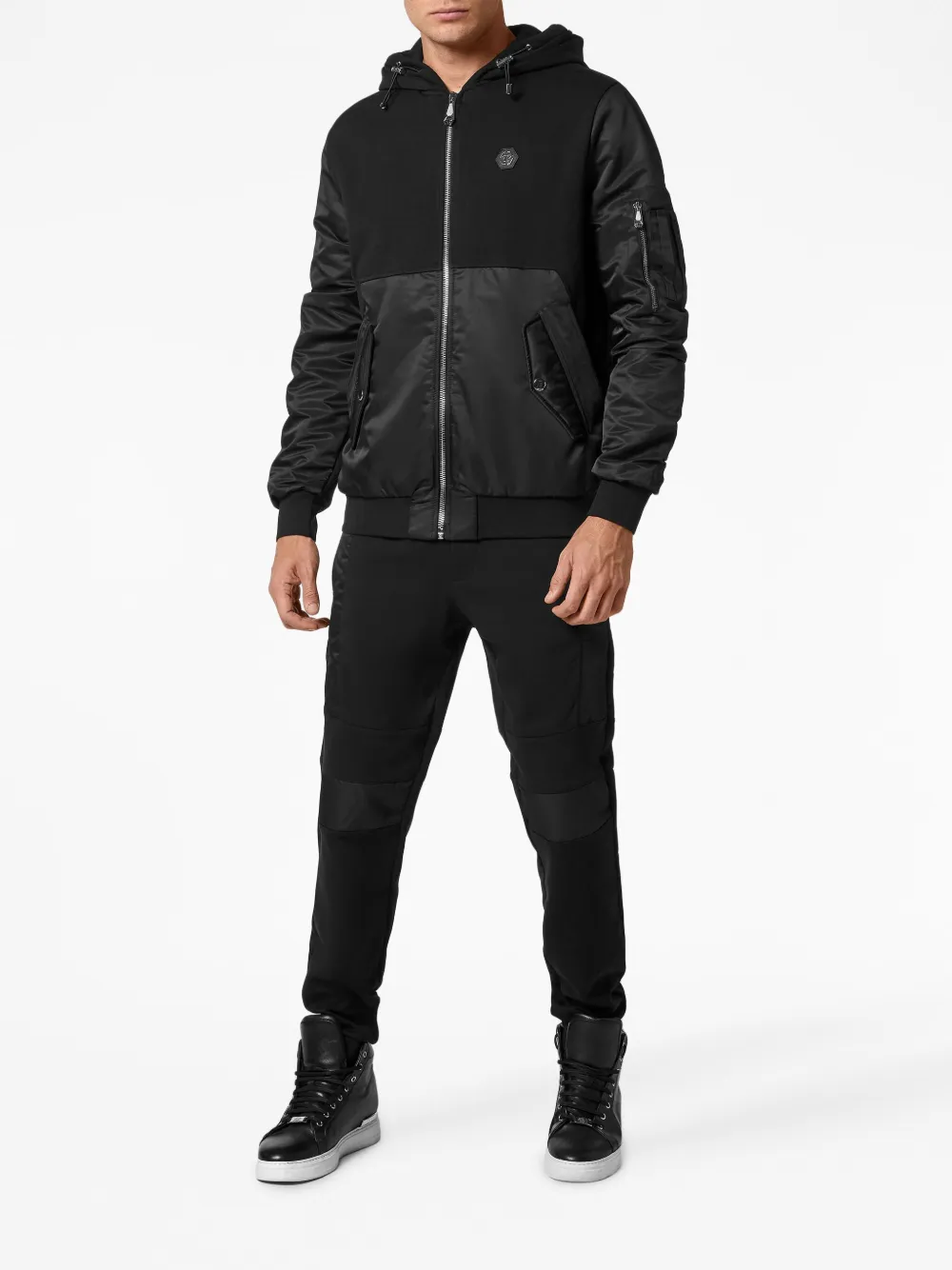Philipp Plein Hoodie met rits - Zwart
