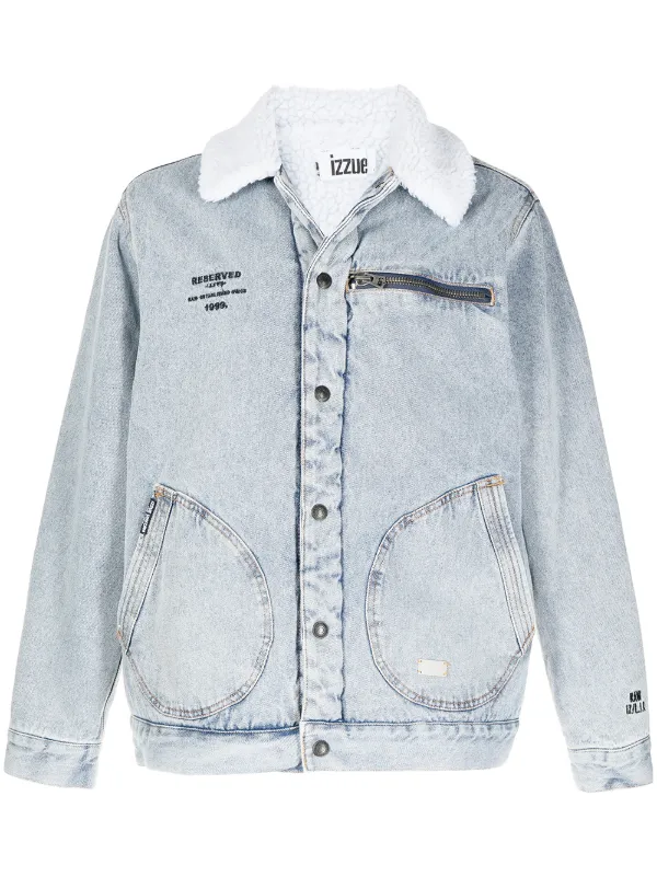 Izzue shearling-collar Denim Jacket 