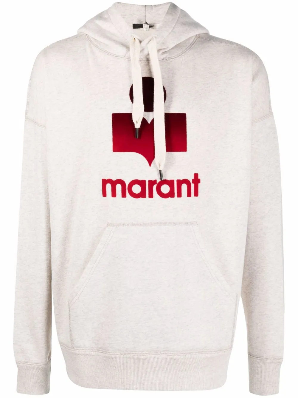 

Isabel Marant Étoile logo-embroidered long-sleeve hoodie - Neutrals