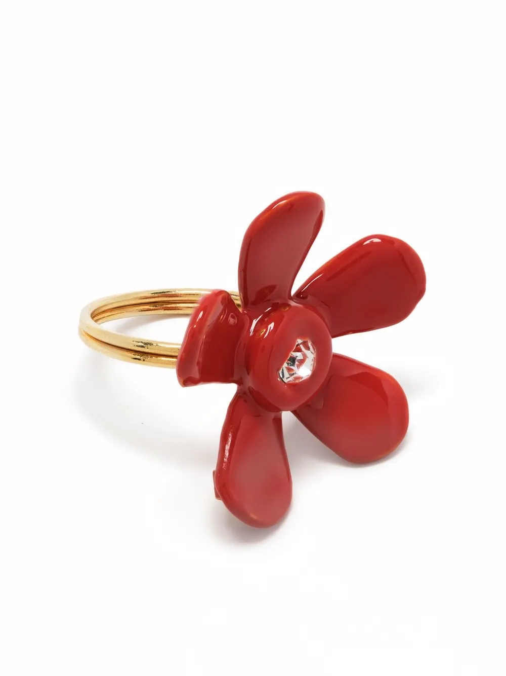 

Marni enamelled-flower rings - Red