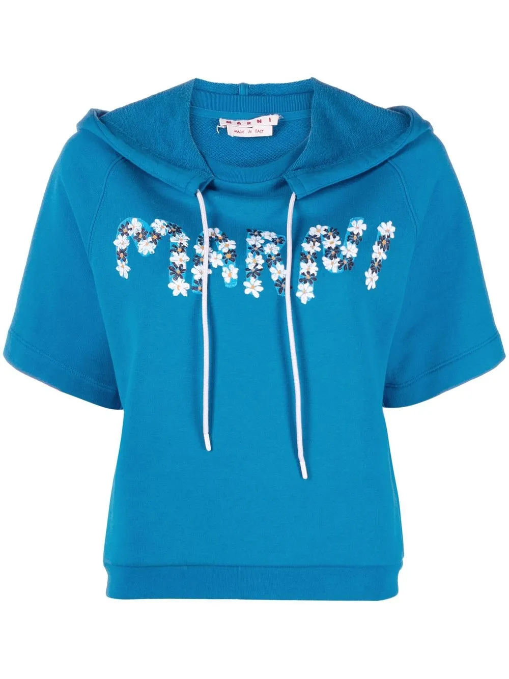 

Marni hoodie con motivo floral - Azul