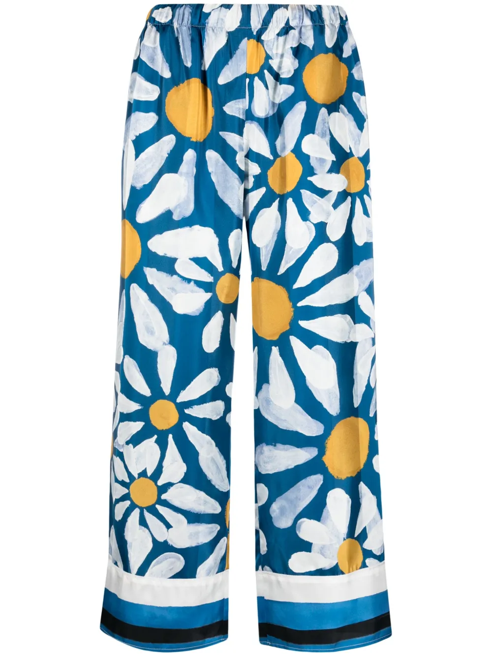 

Marni pantalones capri con estampado floral - Azul