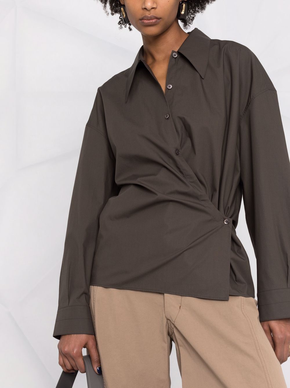 фото Lemaire side fastening wrap shirt