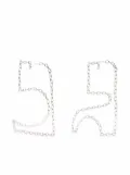 Courrèges sculptural chain-link earrings - Silver
