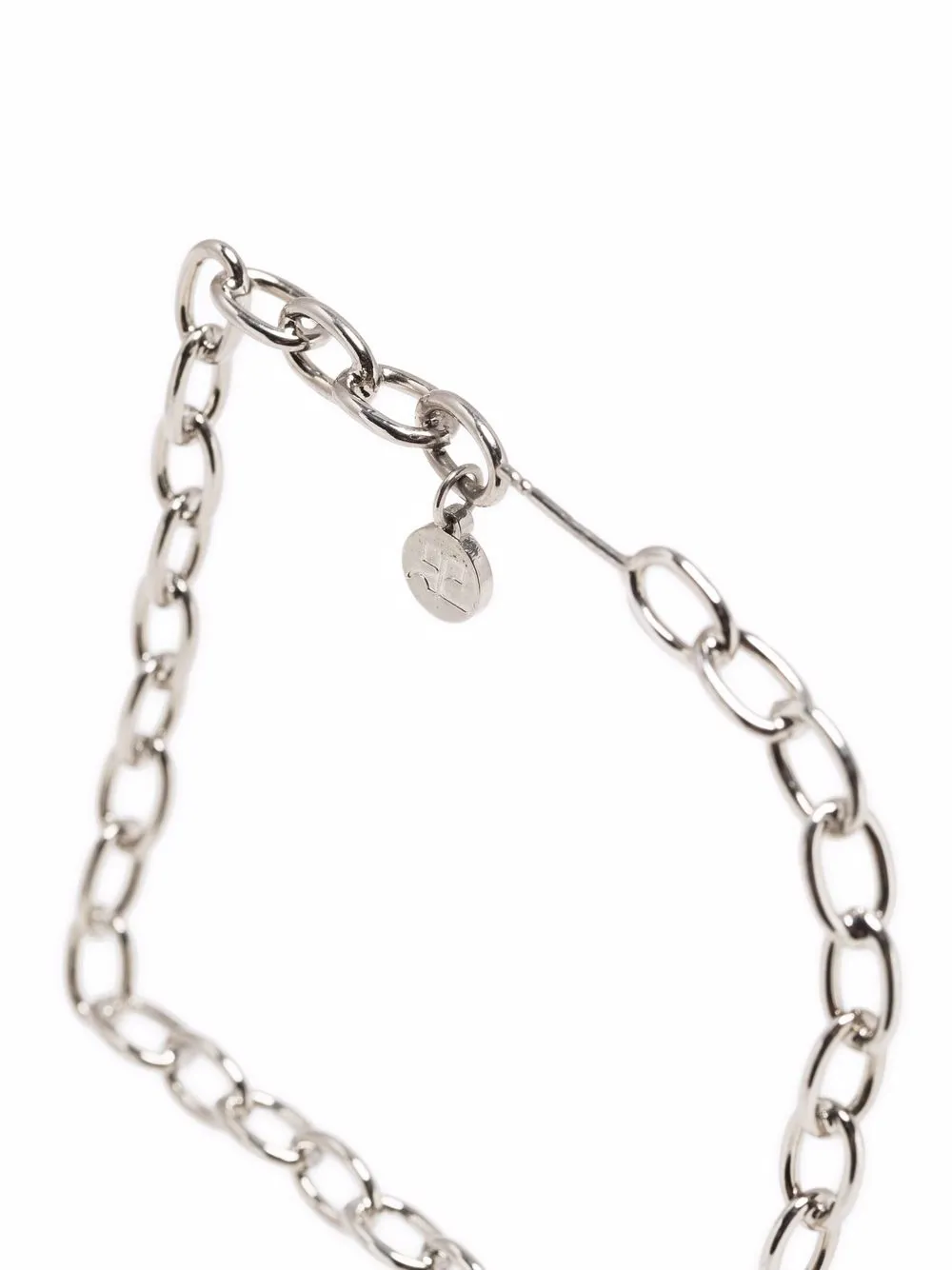 Courrèges Sculptural Chain-link Earrings In Silver