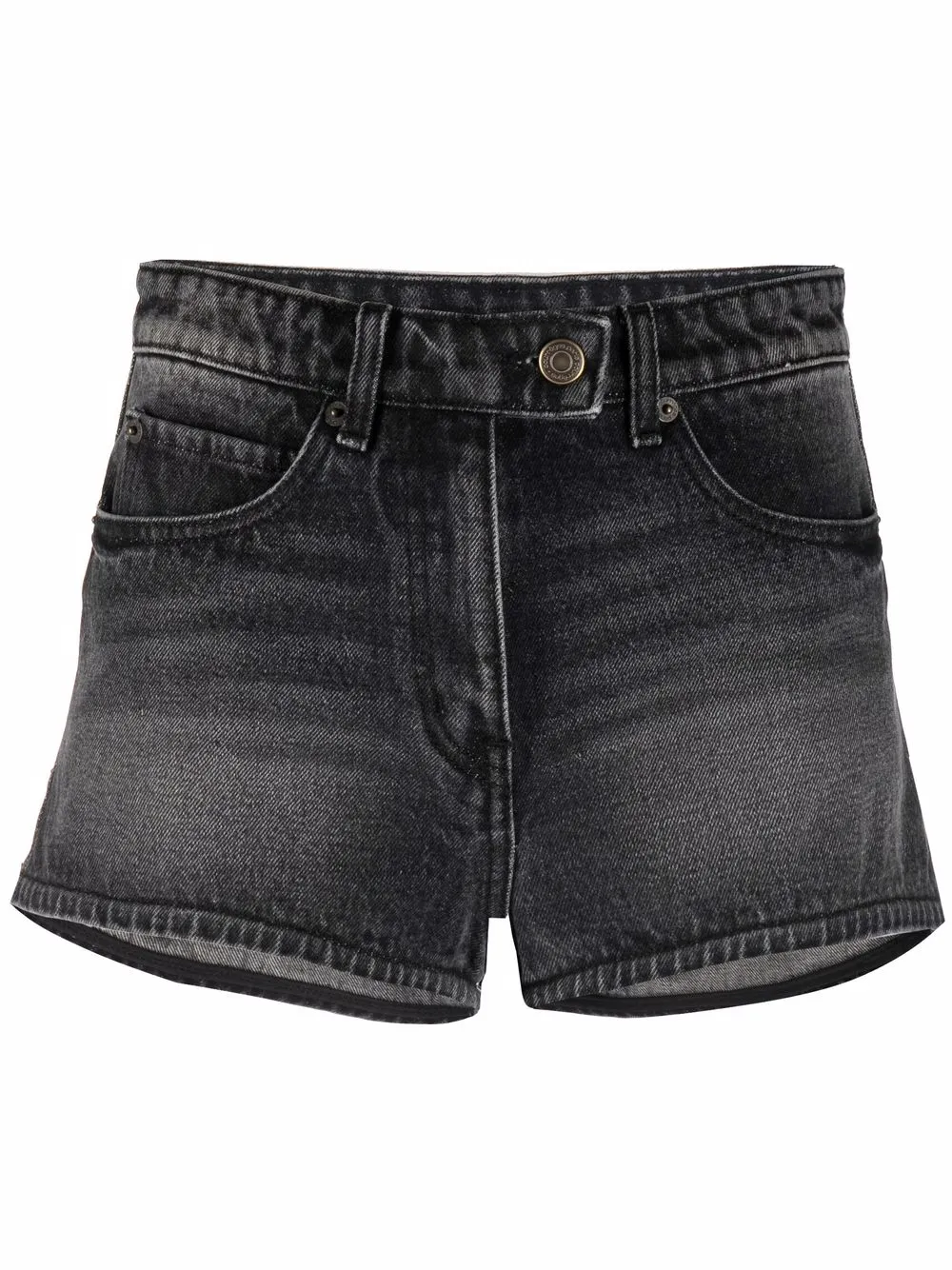 

Courrèges stonewashed denim shorts - Black