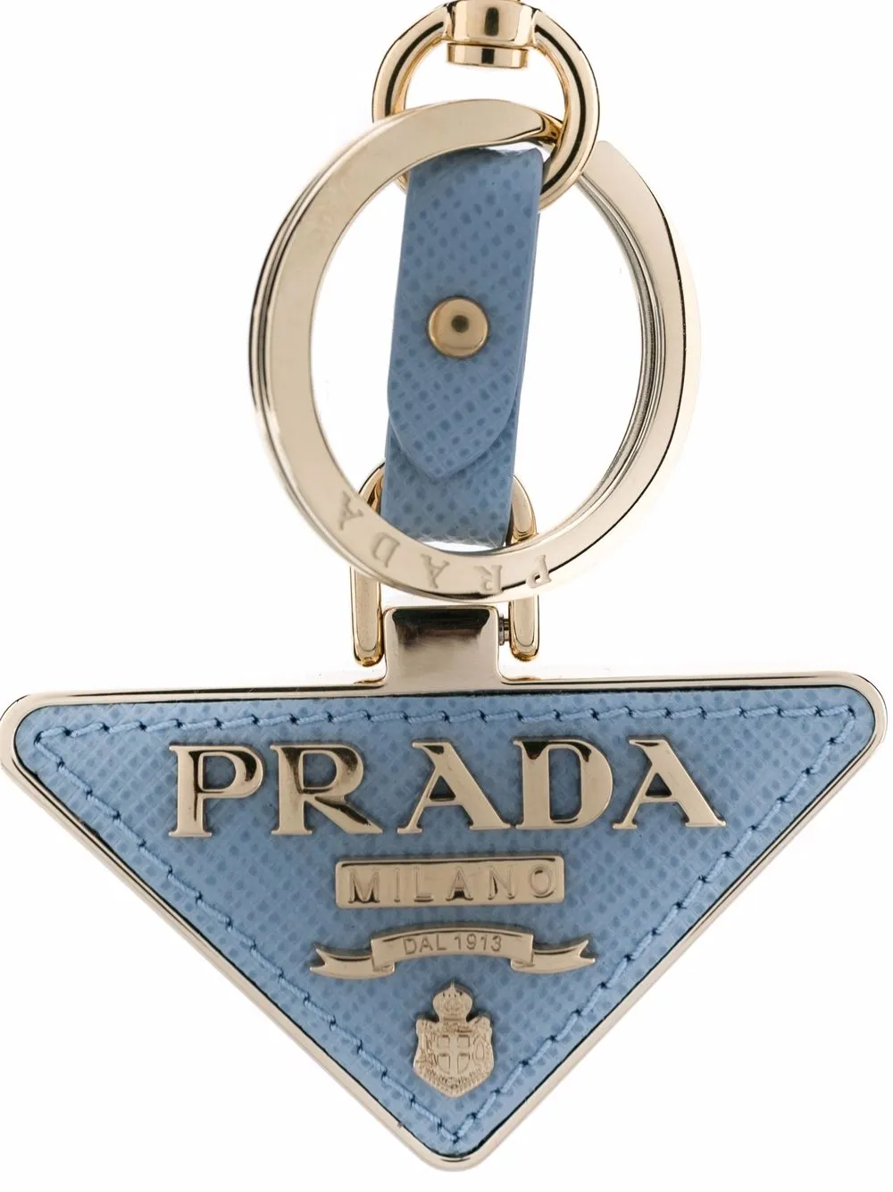 Prada Triangle logoplaque Keyring Farfetch