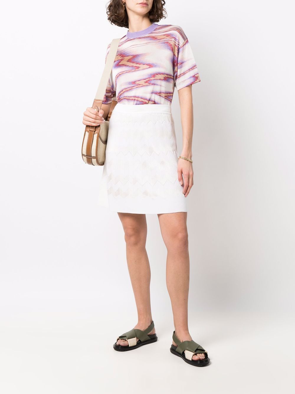 фото Missoni трикотажная юбка с узором зигзаг