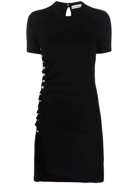 Rabanne rivet-embellished asymmetric dress