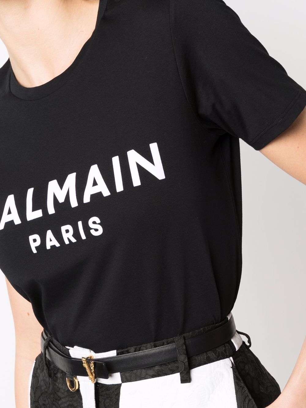 фото Balmain футболка с пуговицами и логотипом