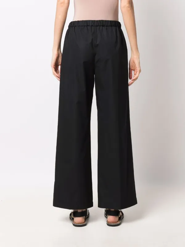 ASPESI Poplin wide-leg Trousers | Black | FARFETCH