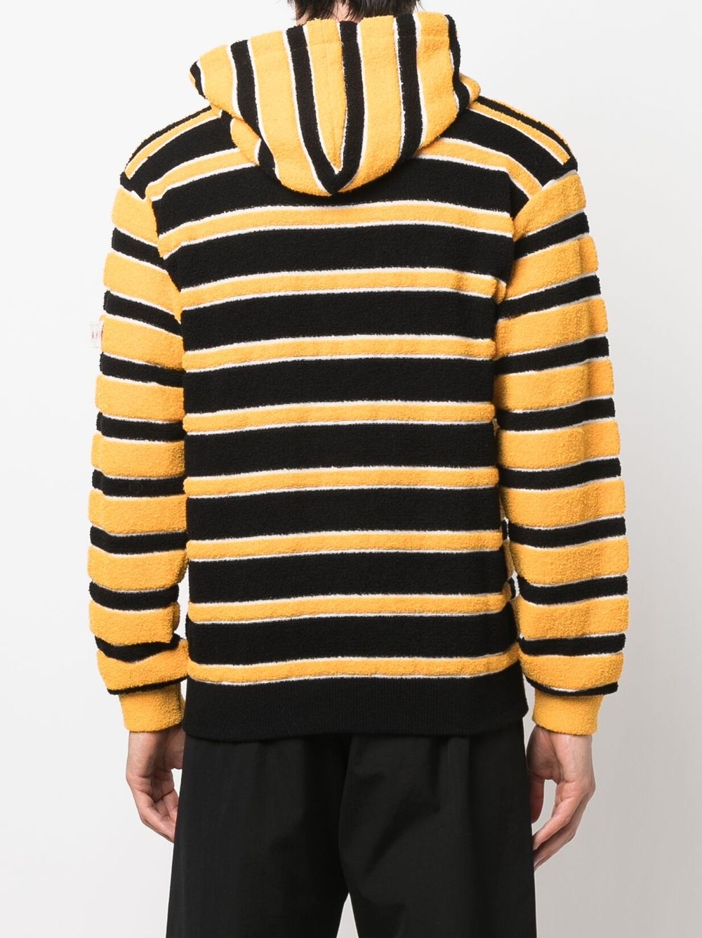 Black and hotsell yellow striped hoodie