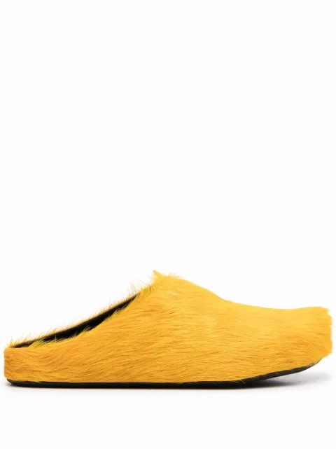 Marni Fussbet Sabot calf-hair slippers