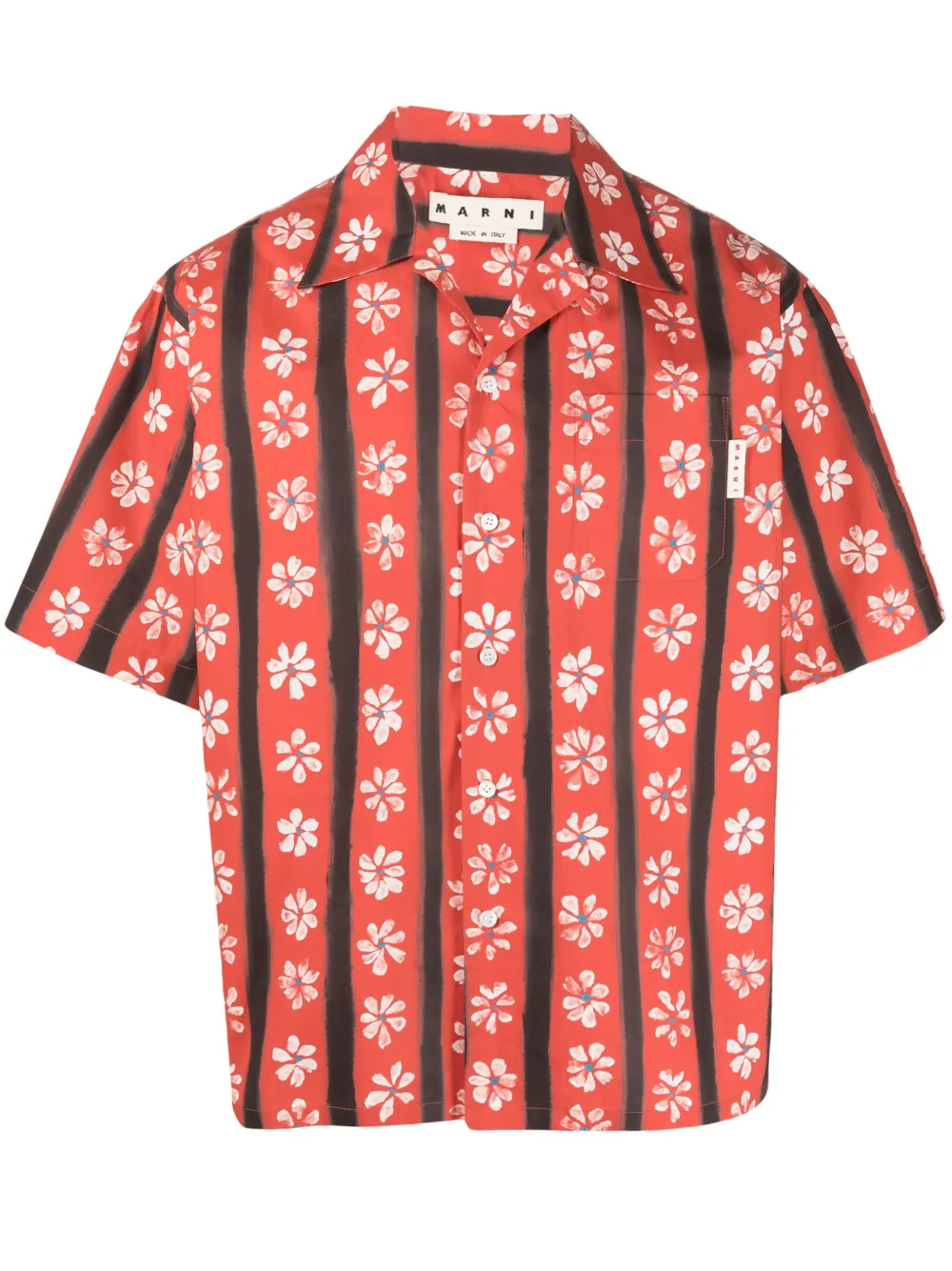

Marni camisa con estampado floral gráfico - Rojo