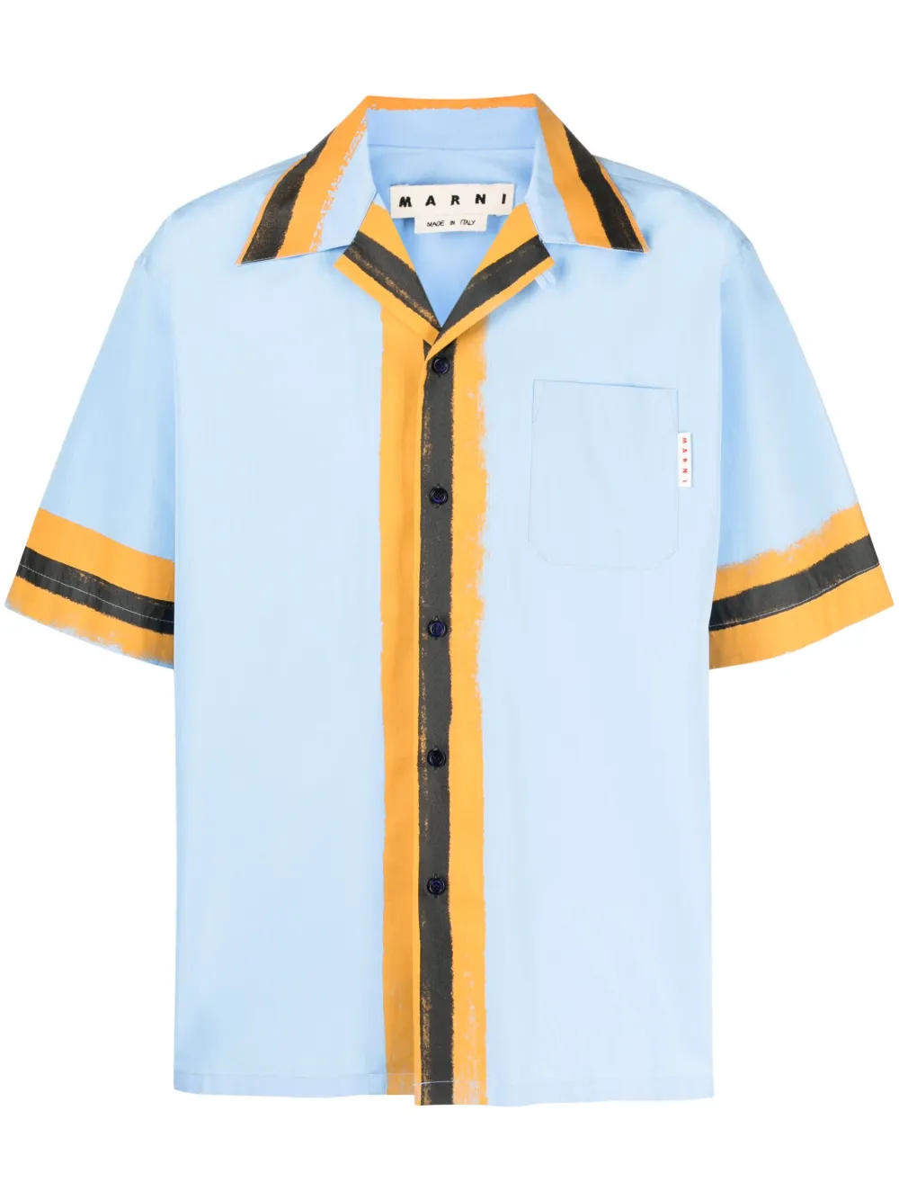 farfetch.com | Graphic-stripe short-sleeved shirt