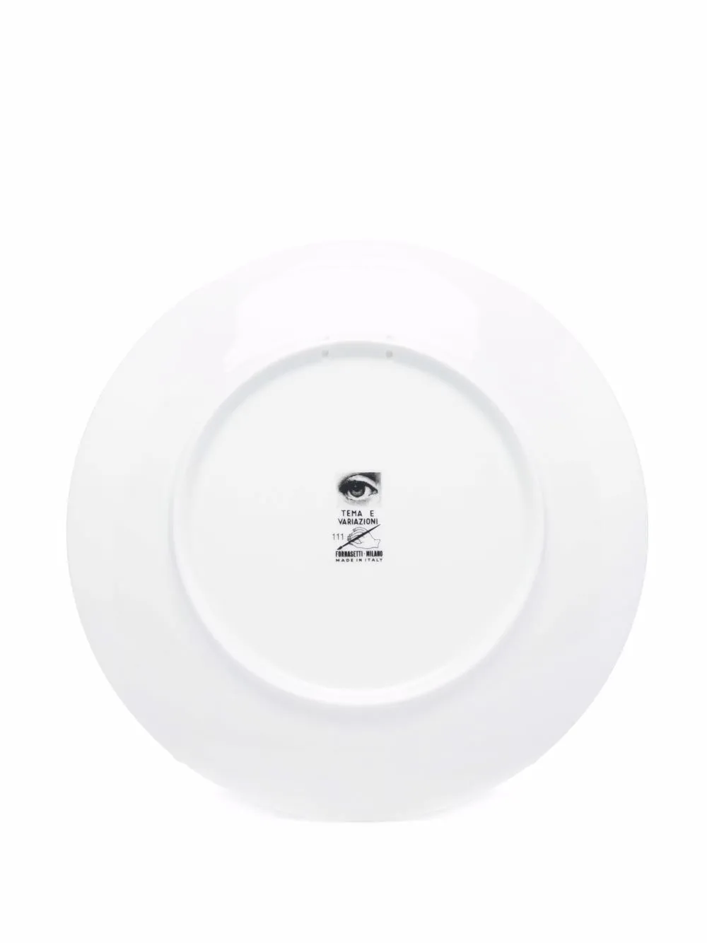  Fornasetti Porzellanteller Mit Grafischem Print   Schwarz 
