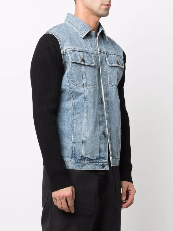 Diesel ニットスリーブ デニムジャケット 通販 Farfetch