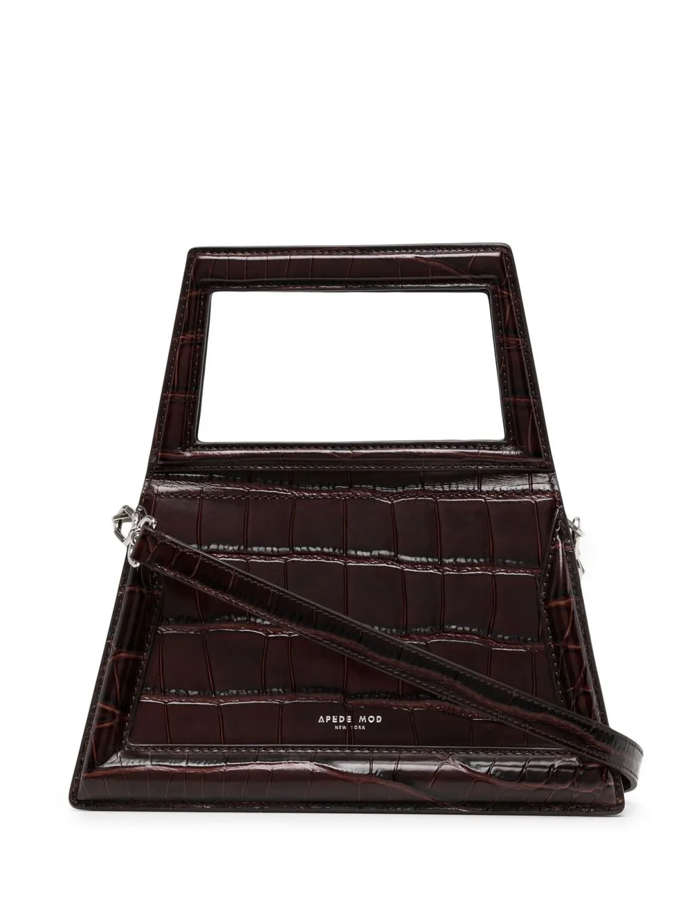 

APEDE MOD Archi crocodile-embossed tote - Brown