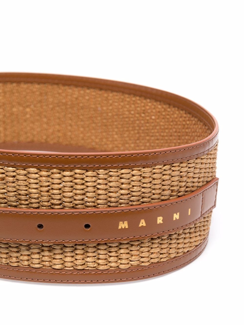 Image 2 of Marni buckled raffia belt