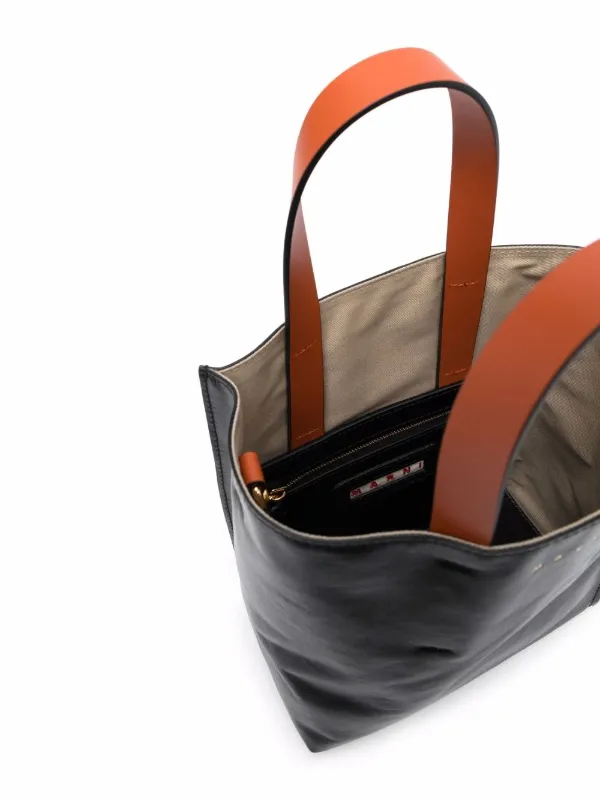 Marni Mini Museo Soft Tote Bag | Black | FARFETCH