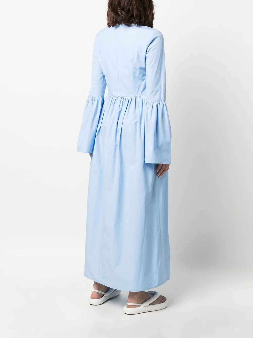 Flared-Cuff Long-Length Dress