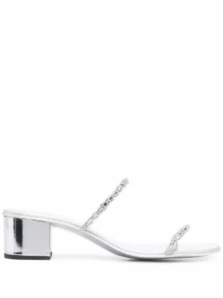 Jewelled block hotsell heel sandals