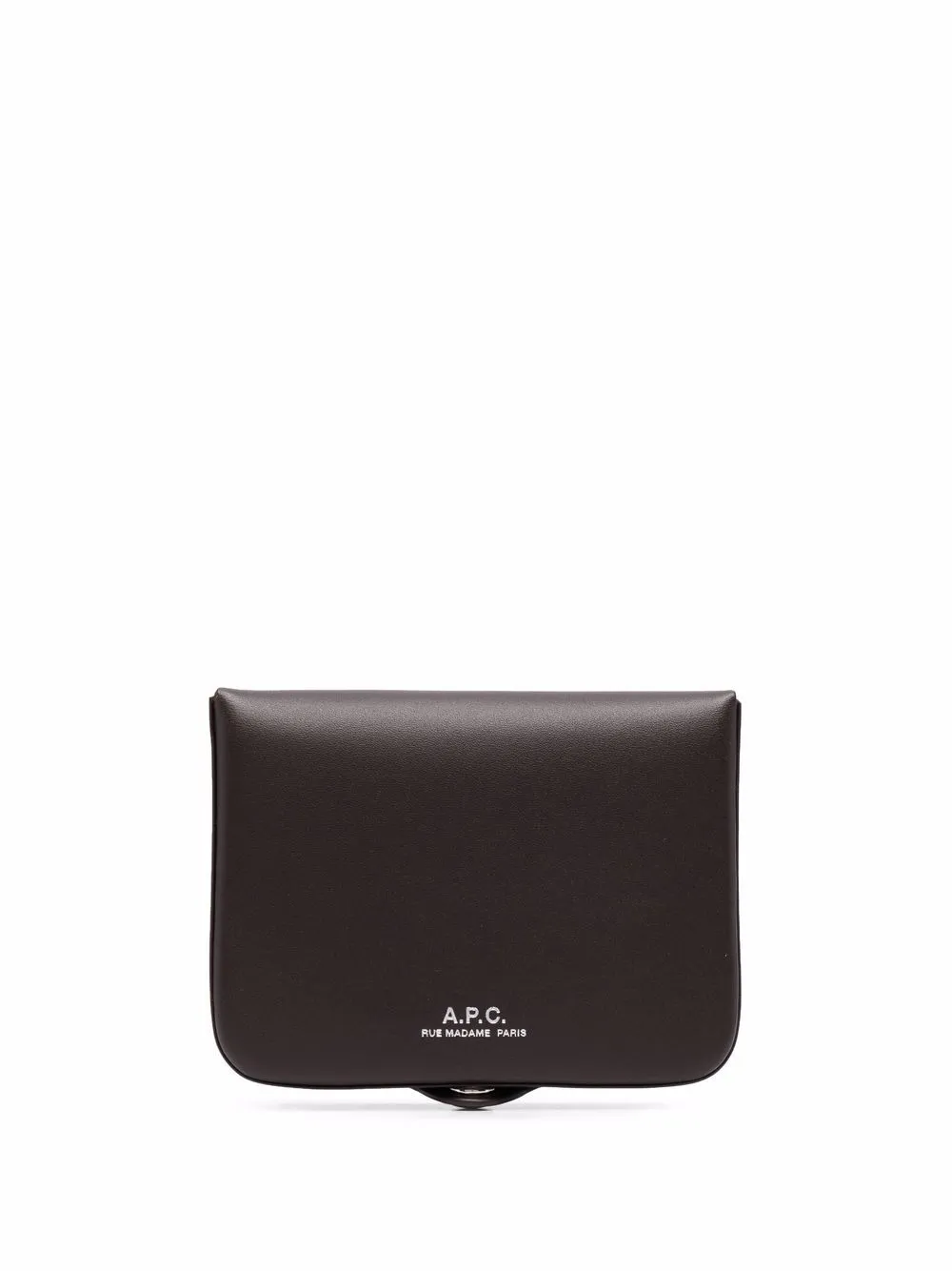 Apc Snap-fastening Leather Wallet In Brown