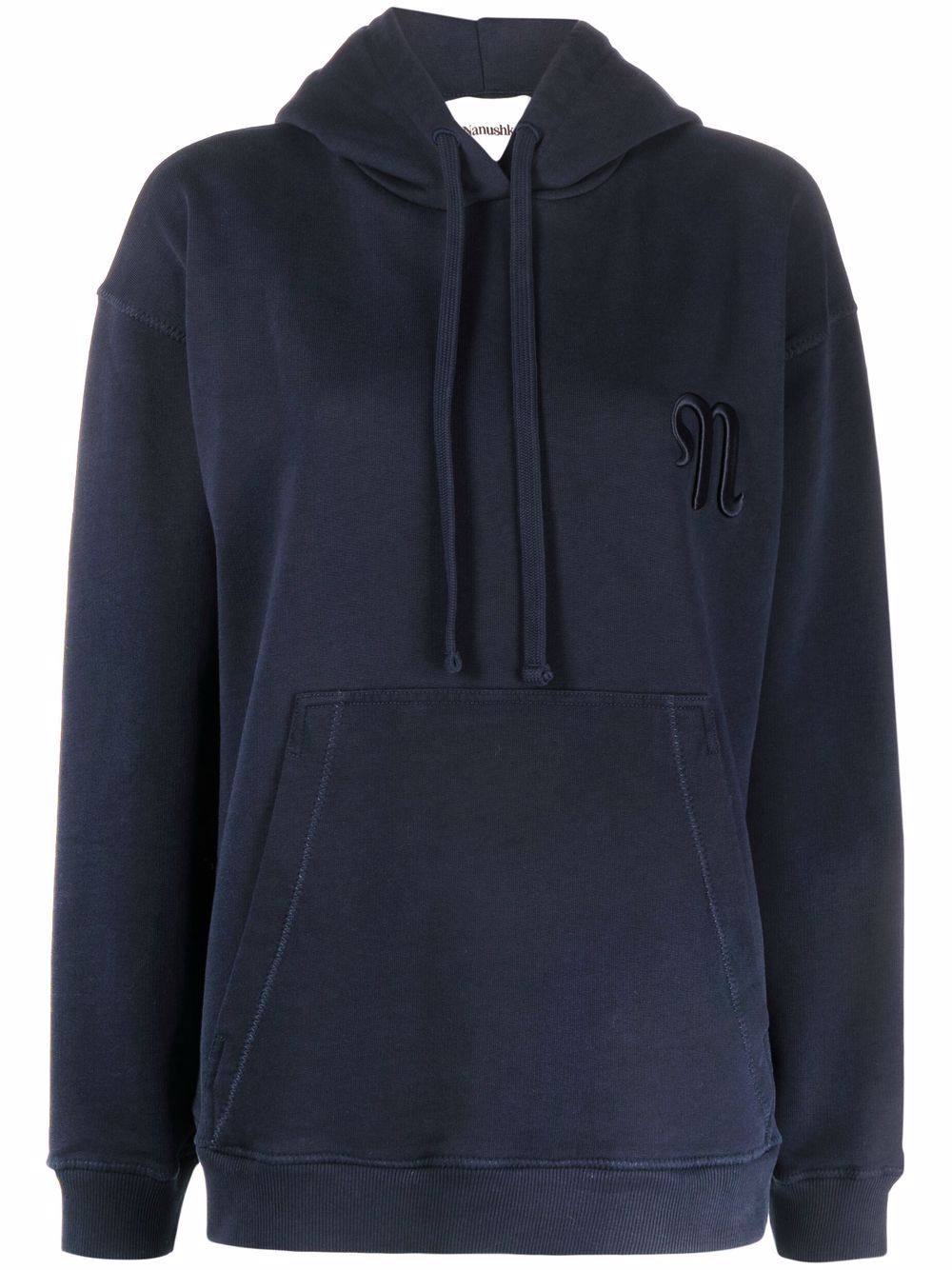 фото Nanushka ever logo-embroidered relaxed-fit hoodie