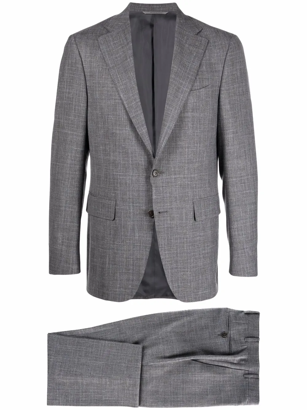 

Canali traje con cuadros estampados - Gris