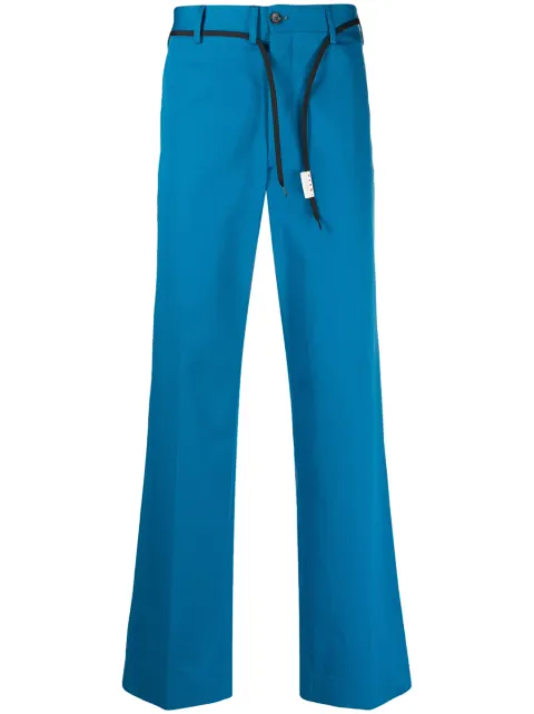 Marni pantalones rectos con cinturón