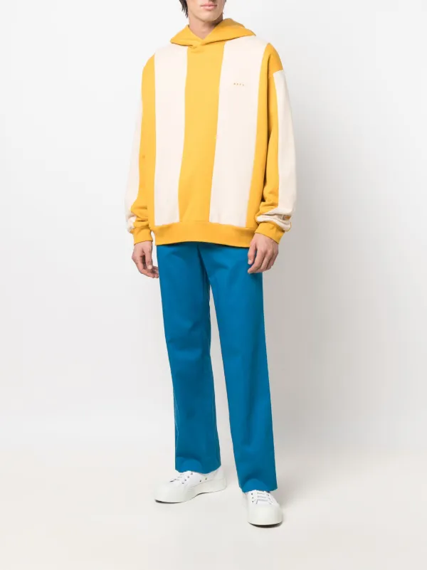 Marni ベルテッド ストレートパンツ | ブルー | FARFETCH JP