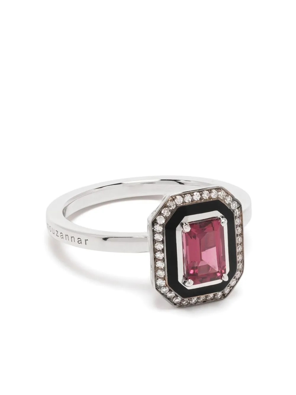 

Selim Mouzannar 18kt white gold Mina rhodolite ring - Silver