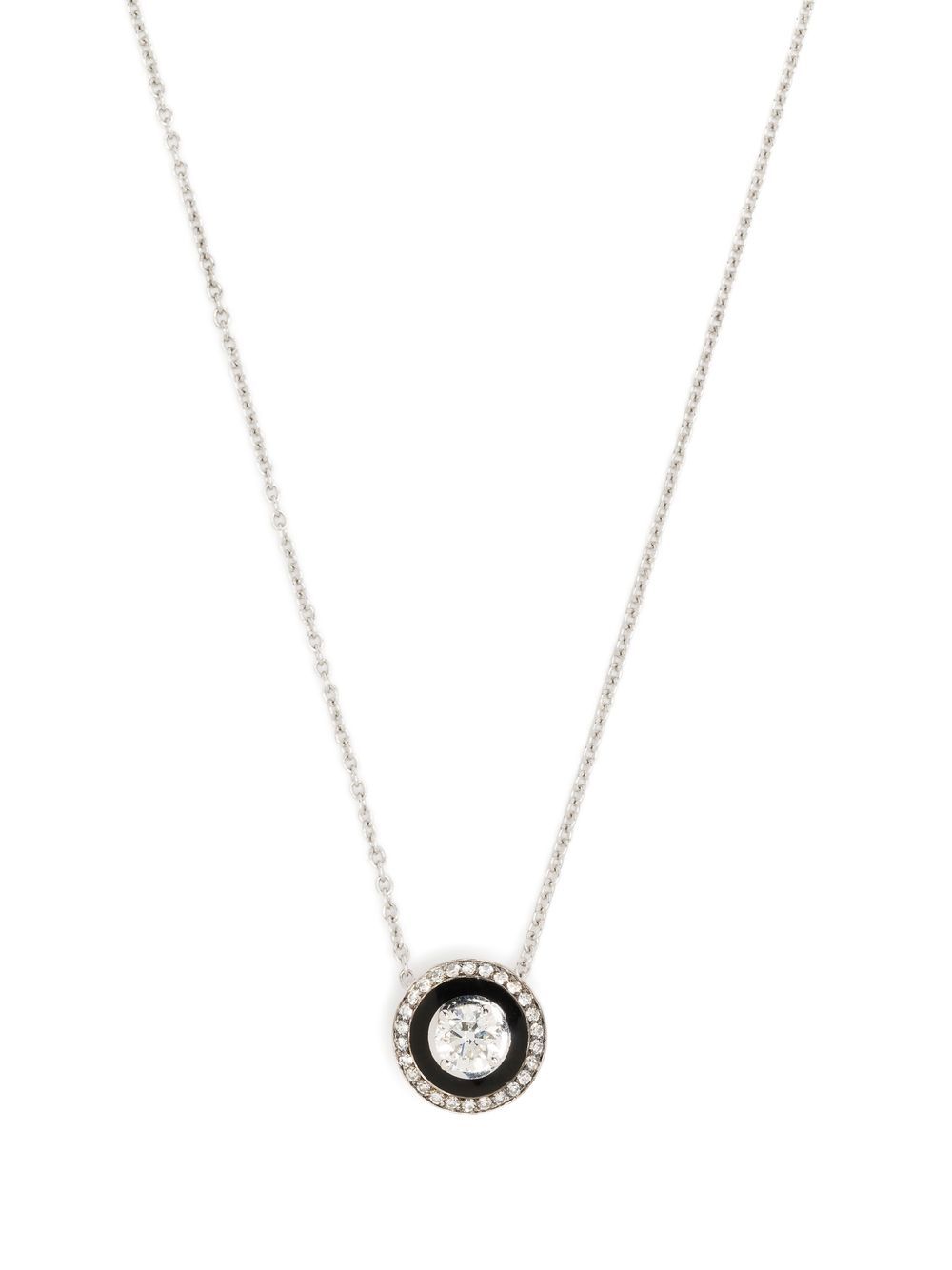 

Selim Mouzannar collar Mina en oro blanco de 18kt con diamante - Plateado