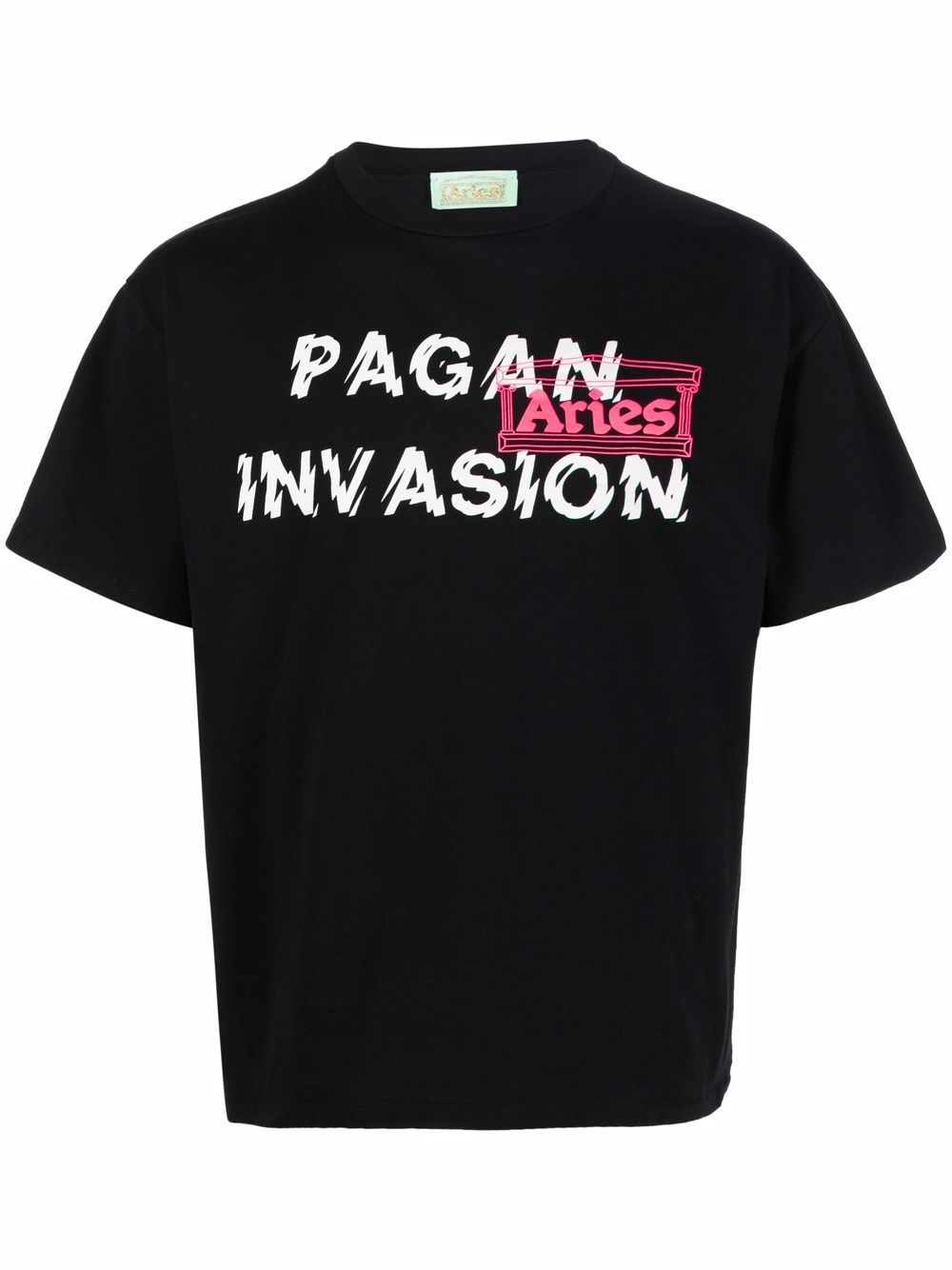 

Aries playera con eslogan estampado - Negro