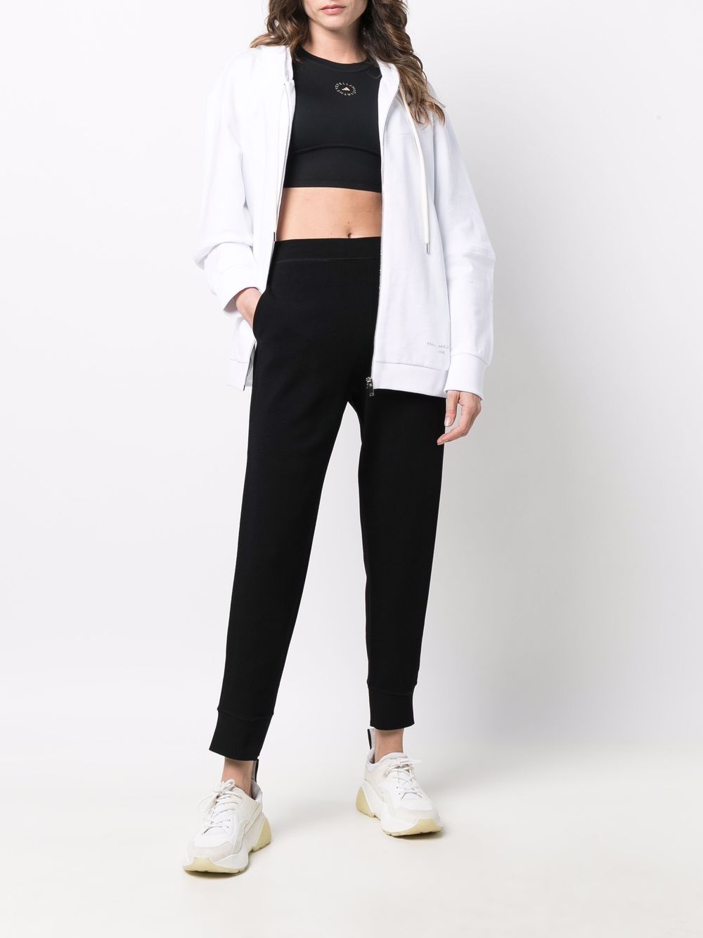 Stella McCartney Broek met toelopende pijpen - Zwart