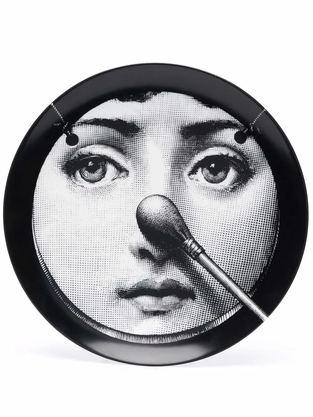 

Fornasetti graphic porcelain plate - Black