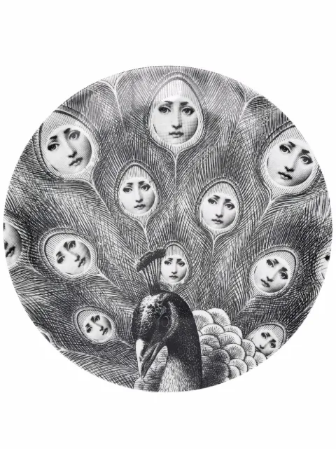 Fornasetti peacock print plate