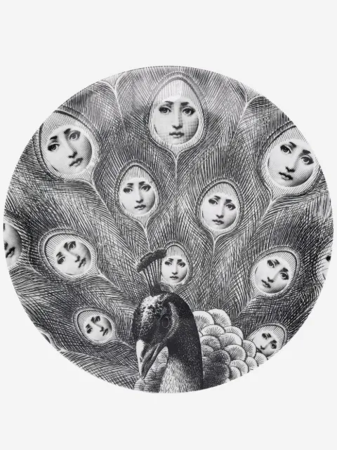 Fornasetti assiette à imprimé graphique
