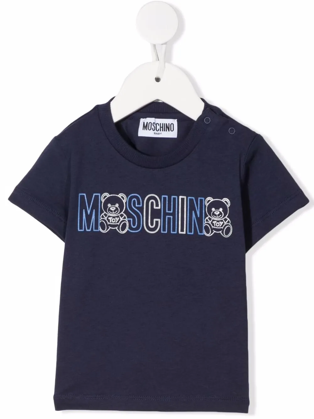 

Moschino Kids playera con logo estampado - Azul