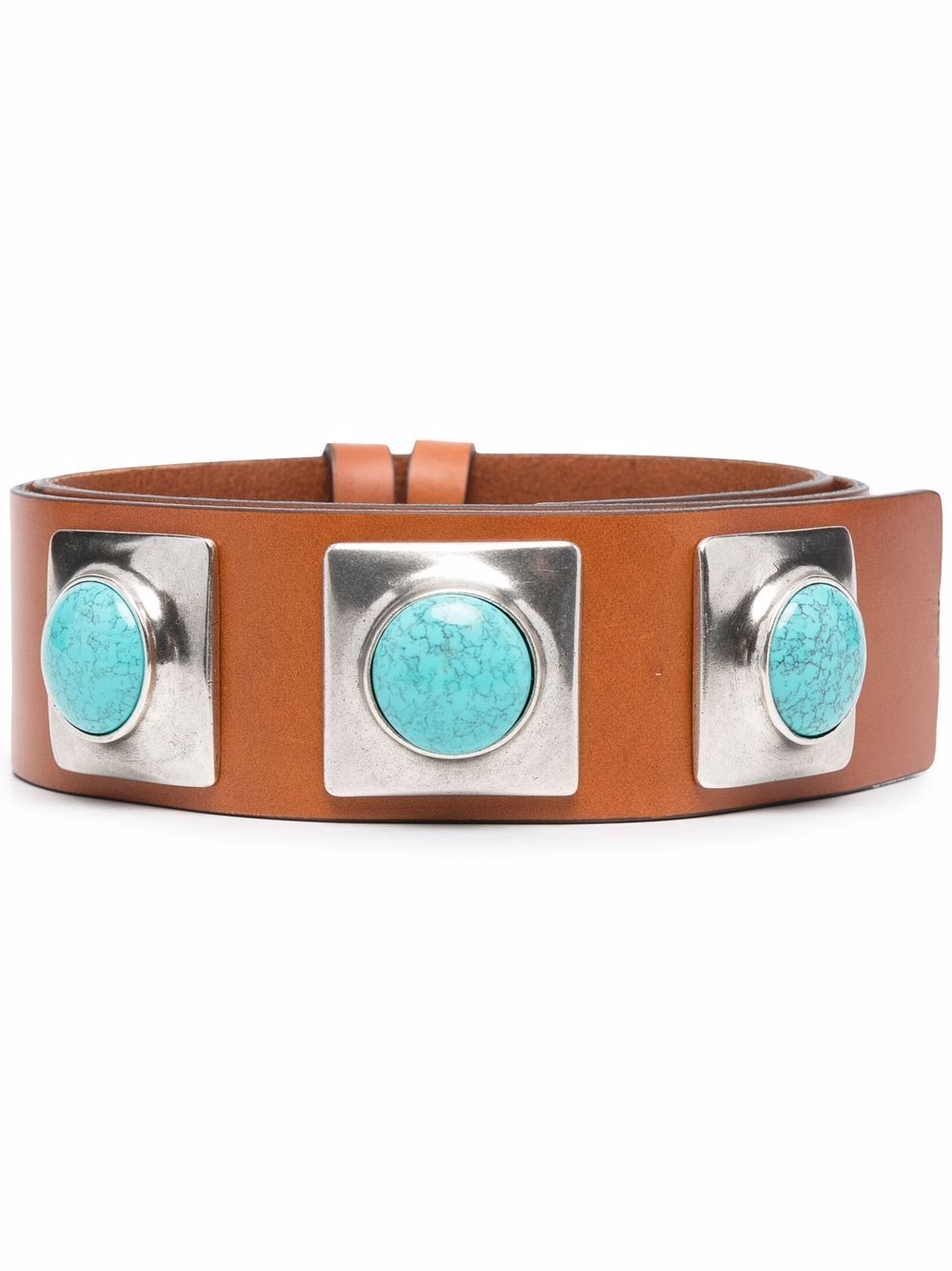 

ETRO studded embellished belt - Brown