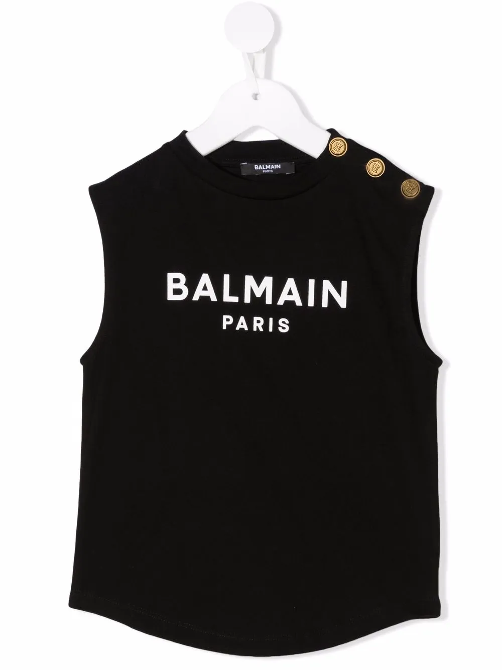 

Balmain Kids playera con logo estampado - Negro