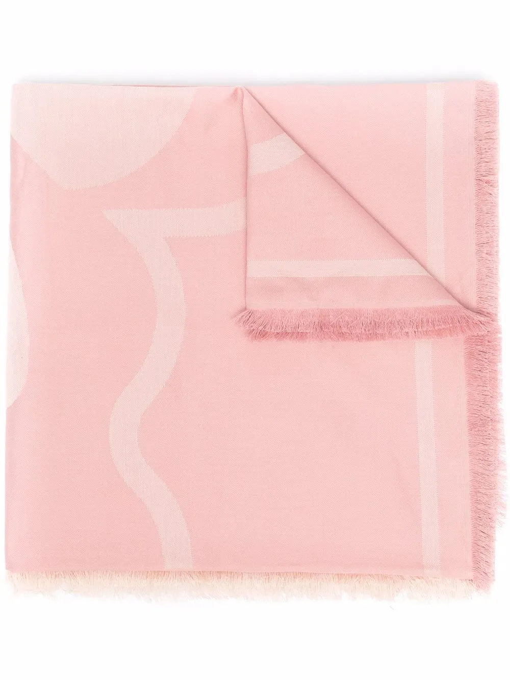 

Kenzo frayed-hem cotton scarf - Pink