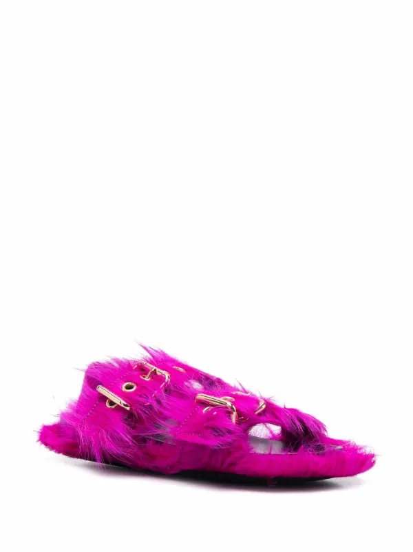 Sandalias planas con pelo de becerro Marni por 750€ - Compra online SS22 -  Devolución gratuita y pago seguro
