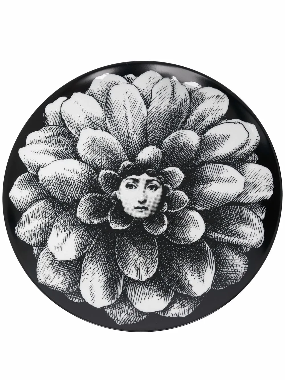 

Fornasetti decorative porcelain plate - Black