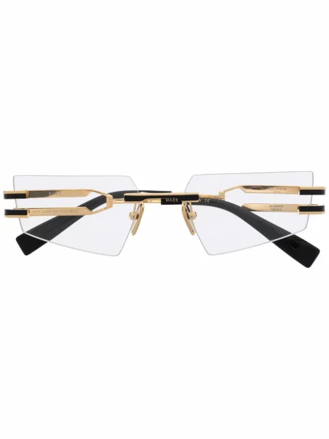 Balmain Eyewear rectangular-frame rimçesss glasses