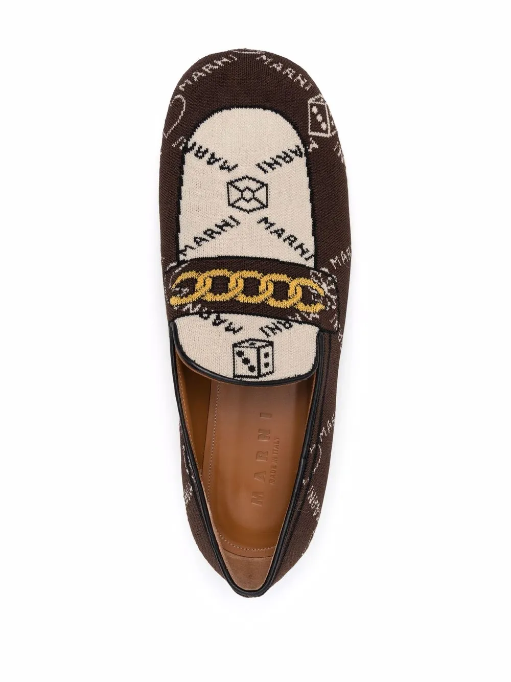 Marni monogram-knit loafers Men