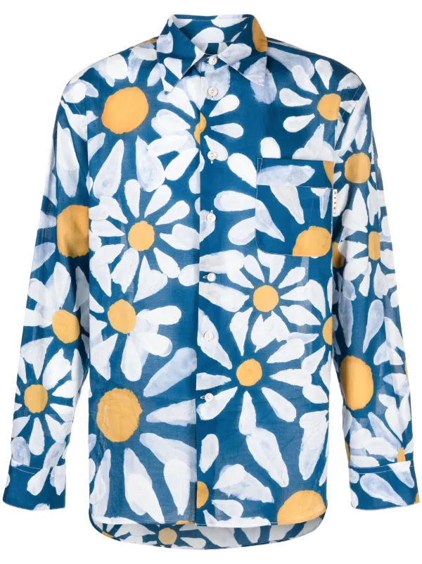 Marni floral-print Cotton Shirt - Farfetch