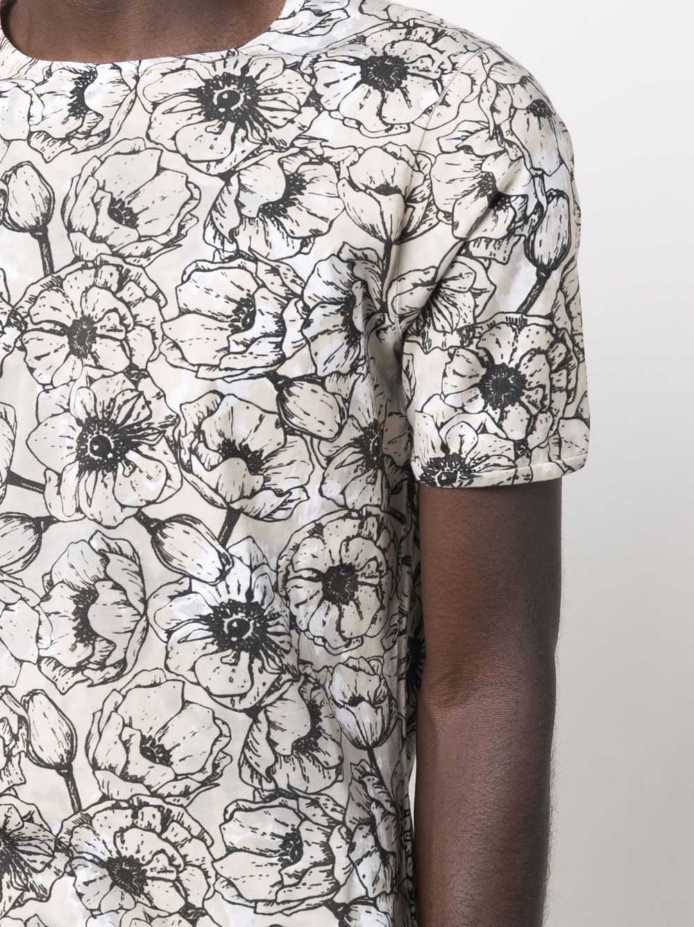 фото Avant toi cotton floral-print t-shirt